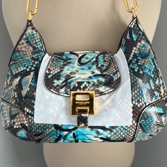 NWT Michael Kors Collection Hand Painted Python Bag - Picture 2 of 10